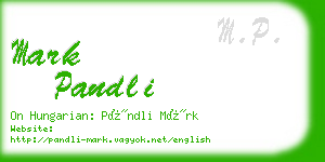 mark pandli business card